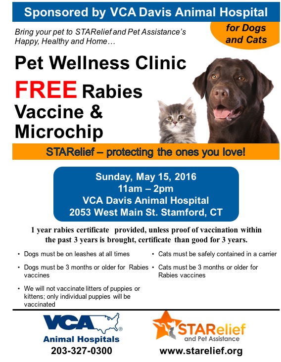 2016 Pet Wellness Clinic flyer